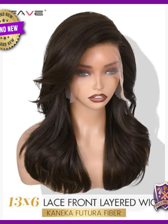 18 Inch Layered HD Lace Front Wig Butterfly Cut Synthetic Heat Resistant